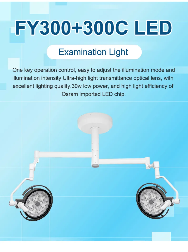 Lampada operatoria Shadowless chirurgica a LED per ospedale a soffitto Sala operatoria a LED