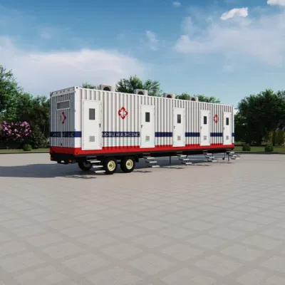 Rifugio per clinica ospedaliera prefabbricato mobile mobile robusto e pronto per laboratorio / laboratorio mobile